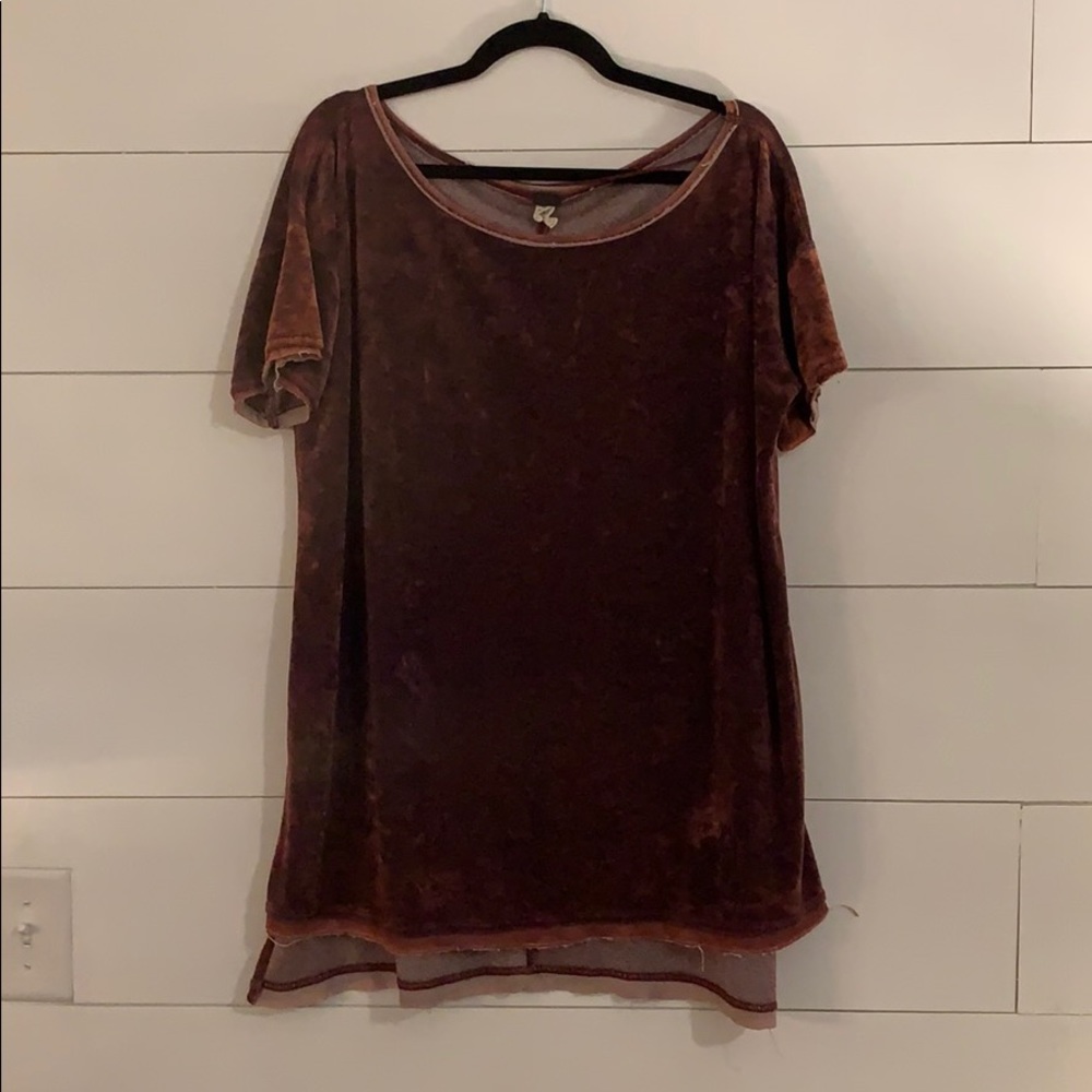 Destroyed velvet tunic